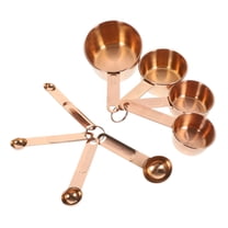PTOOTP Rose Gold Baking Measuring Set Stainless Steel No Cracks No Burrs for Home Kitchen
