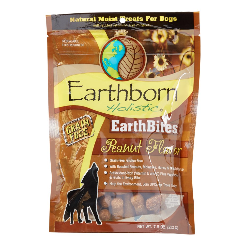 Earthborn Holistic GrainFree Earthbites Peanut Flavor Dry Dog Treats