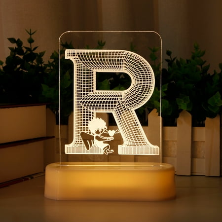 

Ovzne Letter Modeling Lamp Decoration Valentine s Day Decoration 3D Night Light Clearance