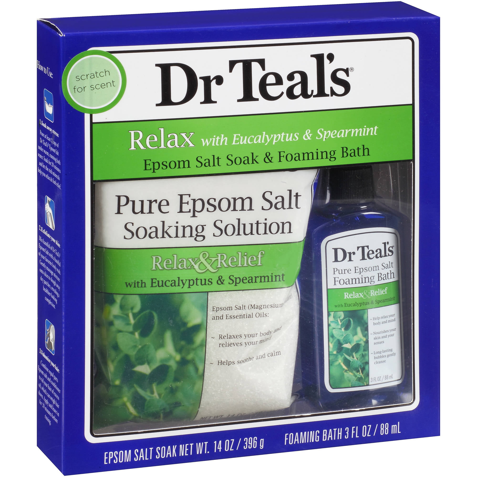 Dr Teal's Relax with Eucalyptus & Spearmint Epsom Salt Soak & Foaming