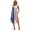 American Flag Pattern, variant on Side Pockets Ladies Irregular Hem Casual Dress, Brazil Flag Sleeveless Midi Dress Polyester with Pocket Summer Round Neck Asymmetric