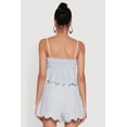 thumbnail image 5 of Womens Haute Monde Eyelet Scallop Trim Cropped Cami, 5 of 5