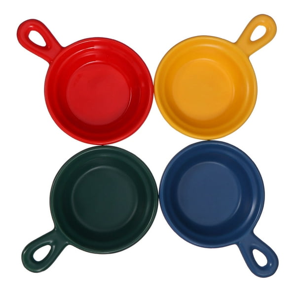 EeaseMX 4 platos de cerámica creativos de estilo japonés, soportes para aperitivos y recipientes para salsas.