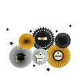 thumbnail image 1 of Graduation Season Party Gold Black Silver  Fan Flower Set With Decoration, 1 of 5
