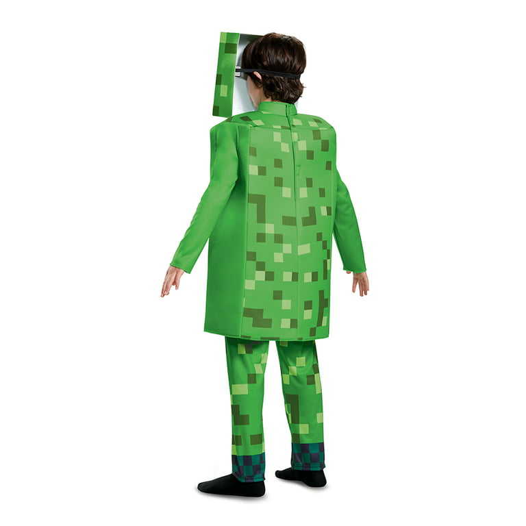 Bambini Minecraft Creeper Cosplay Costume Tuta Halloween Fancy Dress