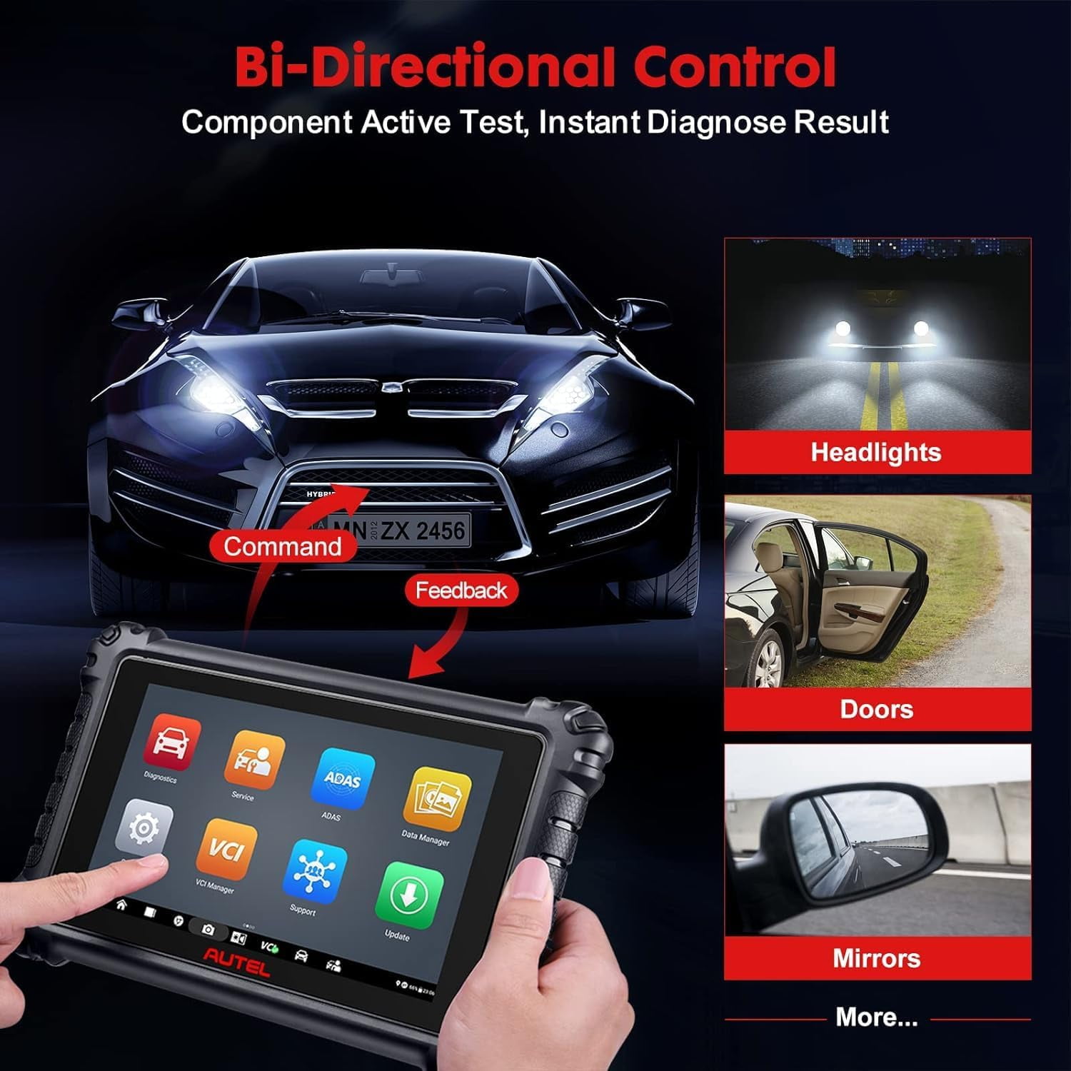 Autel Scanner MaxiCOM MK906 Pro, Android 10 Based ECU Coding Scan Tool, 2025 Upgrade of MaxiSYS MS906BT & MS906 Pro, Bi-Directional Scanner with 40+ Services, Support BT506 & MV108