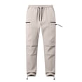 thumbnail image 6 of Men's Hiking Cargo Pants, Casual Trousers Joggers, Elastic Waist Drawstring Straight Leg, Quick Dry Lightweight Breathable, Multi-Pocket Workwear Outdoor, Summer | AKLJWH,White 3XL, 6 of 9