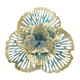 thumbnail image 5 of Decoración de arte de pared de metal 3D, esculturas de pared, ilustraciones colgantes, adornos decorativos, flor hueca de hierro para sala de estar, Azul triangular BLESIY Arte de pared colgante, 5 of 8