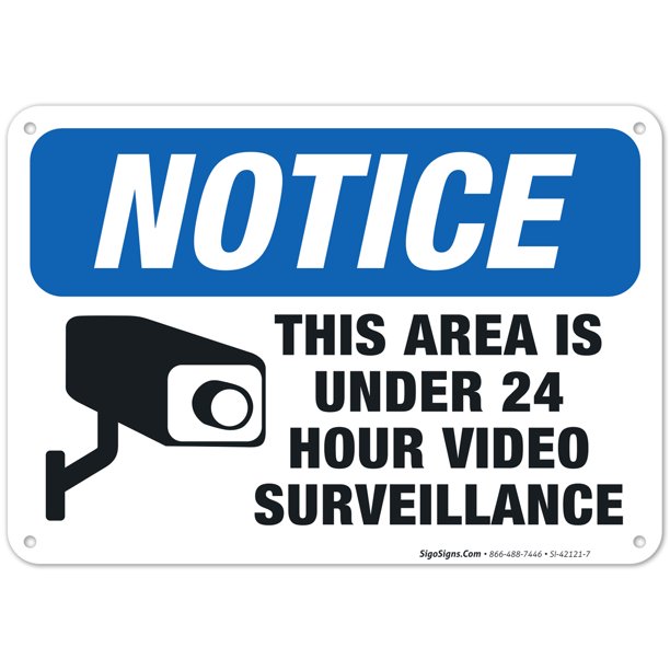Video Surveillance Sign, Security Camera Sign,