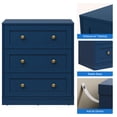 thumbnail image 2 of May in Color 3-Drawer Nightstand, Screwdriver & Female Screw Accessories, 2 of 6