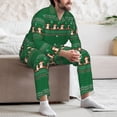thumbnail image 7 of Kdxio Christmas Corgis Men’s Pajama Set Pajamas For Men 2 Piece PJ Set with Men Pajama Pants and Long Sleeve T-Shirt Lounge Set-Medium, 7 of 7
