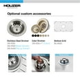 thumbnail image 6 of Houzer Platus 32 inch White Fireclay Undermount Single Bowl Kitchen Sink - PTU-3600 WH-C with Basket Strainer and Basin Grid Included, 6 of 7
