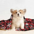 thumbnail image 4 of Naloa Buffalo Plaid Snowflakes Dog Blanket, 3 Sizes Cat Blanket for Indoor Cats Large Medium Small Dog Gifts-Large, 4 of 8