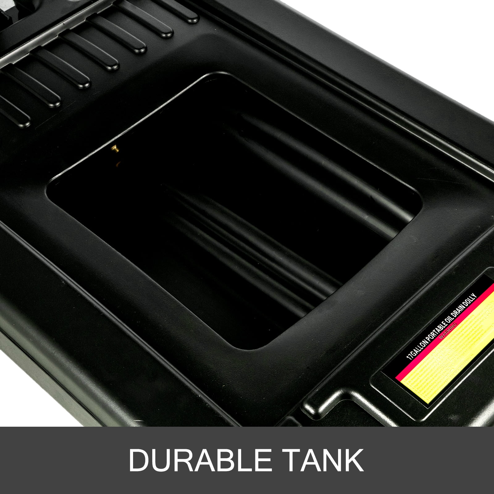 VEVOR Portable Oil Drain Pan with Pump 64 L, 17 Gallons, Low Profile with 8' Hose for SUV, Car and Trucks