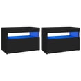 thumbnail image 6 of vidaXL Bedside Cabinet & LED Lights Concrete Gray 24"x14"x16", 6 of 20