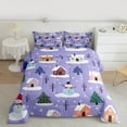 thumbnail image 2 of Manfei Kids Snowman Bedding Comforter Set, Xmas Gingerbread House Twin Comforter Sets, Funny Christmas Tree Bedding Set, Luxury Bedroom Decor, Reversible 2 Pieces, 2 of 8