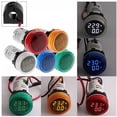 thumbnail image 2 of Mini Round Digital Volt-ammeter Voltammeter Ammeter Voltmeter Double LED Display Voltage & Current Meter Panel Meter AC50-500V AC0-100A, 2 of 7