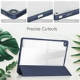 thumbnail image 5 of ELEHOLD Trifold Case for Lenovo Tab M10 Plus 10.6" (2022) - Auto Wake Sleep Function Kickstand Built-in S Pen Holder Acrylic Clear Back Shockproof Cover for Lenovo Tab M10 Plus 3rd Gen,Deep Blue, 5 of 7