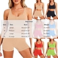 thumbnail image 3 of Stamzod Women's 2 Piece Workout Sets Push-Up Wireless Sports Bra Camisole Tank Top and Yoga Shorts Casual Fitted Gym Outfits for Women Green C S, 3 of 9