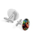 thumbnail image 3 of Chameleon Stainless Steel Silver Jewelry Cufflinks for Formal Attire and Business Meetings, 3 of 6