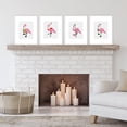 thumbnail image 2 of Big Dot of Happiness Flamingle Bells - Unframed Tropical Christmas Linen Paper Wall Art - Set of 4 - Artisms - 8 x 10 inches, 2 of 7