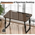thumbnail image 4 of Laptop Desk for Bed Height Adjustable, Lap Bed Table with USB/Storage Drawer/Cup Holder/Tablet Stand/Book Shelf, Foldable Breakfast Tray Portable for Reading Writing, Sofa & Floor, 4 of 9