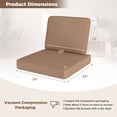 thumbnail image 3 of Costway 2-Pack 24" x 24" Deep Seat Cushion & Back Pillow with Removable Covers Outdoor Beige, 3 of 10