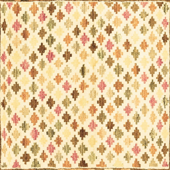 Ahgly Company Machine Washable Indoor Square Southwestern Brown Country Area Rugs, 3' Square