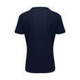 thumbnail image 5 of Men's casual solid color V-neck gentleman's business short-sleeved fitness T-shirt Dark Blue 1X, 5 of 5