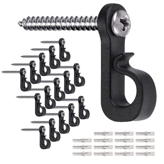 Q Hanger Hooks for Outdoor String Lights Christmas Light Hooks