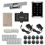 Visionis FPC-5349 One Door Access Control With Normally Closed Electric Strike With VIS-3000 Outdoor Keypad/Reader Standalone With Mini Controller + Wiegand 26, No Software, EM Card, 1000 Users + PIR