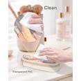 thumbnail image 4 of Bolsa impermeable de viaje transparente con soporte para brochas de maquillaje Soimeat, 4 of 7