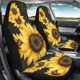 thumbnail image 4 of XYZCANDO Car Seat Covers Sunflower Floral Print 2 Piece Front Seat Cover Stretchy Van Sedan SUV Auto Accessories All Seasons Car Seat Protector, 4 of 10