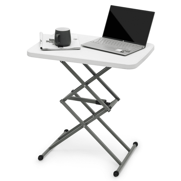 MoNiBloom Folding Table Adjustable TV Tray, Easy to Fold and Storage