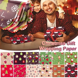 1PCs ( 70cmX50cm, 4.11 Square Feet)Single-sided Christmas Wrapping Paper,  Classic Santa And Other Music Wrapping