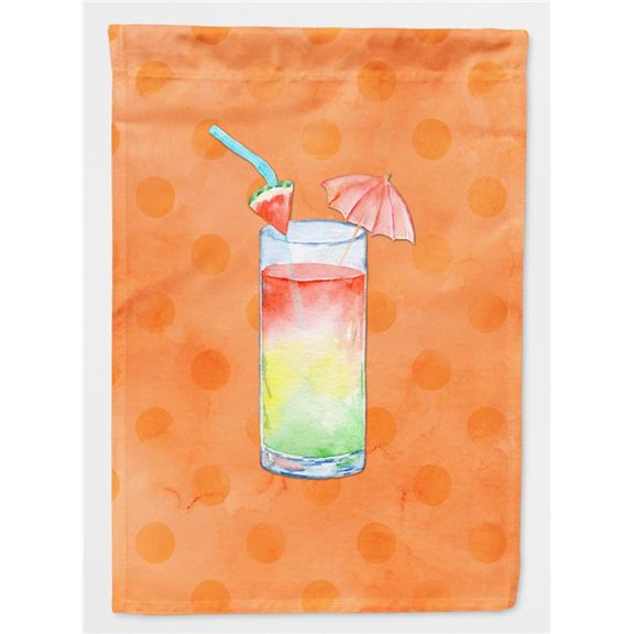 Umberella Cocktail Orange Polkadot Flag Canvas - House Size