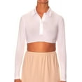 thumbnail image 3 of Gemsli Long Sleeve Crop Top with Pointy Collar SH320, 3 of 4