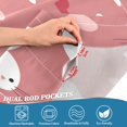 thumbnail image 5 of Yayeee Kitchen Curtains Tier Set of 2 Light Filtering 57"x36" Over Sink Window Panels, Bunny Love Blooms, 5 of 7
