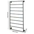 thumbnail image 2 of Towels Storage Rack 23.62*47.24in 10 Tiers Modern Black Wall Mounted Scarf Rack, Indoor Wall Display Rack, 2 of 19