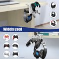 thumbnail image 4 of AEVXKHI Aluminium Alloy Headphone Hanger, No Drilling 3 in 1 Gaming Headset Holder, Detachable Anti Slip Controller, Headset Hanger with Protective Pad for Clamping on Desk, 4 of 10