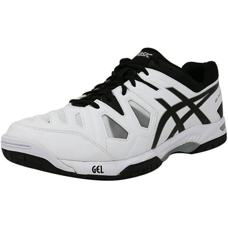 Asics Men's Gel-Game 5 White / Black Silver Ankle-High Cross Trainer Shoe - (Best Cross Trainers For High Arches)