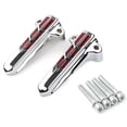 thumbnail image 2 of BFY Front Lower Fork Leg Cover LED Smoke Light For Harley FLHR FLHX 14-20 Chrome&Red, 2 of 8