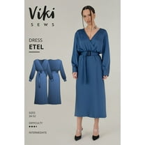 Vikisews Sewing Pattern Etel Dress Women UK 4-22 Dresses