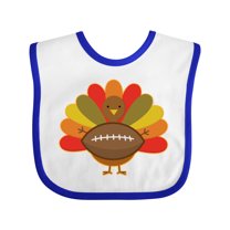 Inktastic Thanksgiving Day Turkey Football Fan Boys or Girls Baby Bib