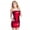 Red, variant on Women's Club Dress Faux Leather Strapless Mini Dress Slim Sleeveless Night Club Party Bodycon Dress