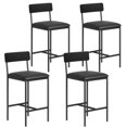 thumbnail image 1 of Dining Table Set for 2, Bar Table and Chairs for 2, Kitchen Table Set with 2 Upholstered Chairs, 3 Large Storage Shelves, Pub Table Set for Small Space, Apartment, Breakfast, 1 of 9