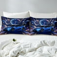 thumbnail image 4 of Erosebridal Sports Car Fitted Sheet Queen Size,Race Car Bedding Set Cool Speed Race Sports Car Bed Sheets Young Man Room Decor,Extreme Sports Theme Sheets (Blue,3Pcs), 4 of 5