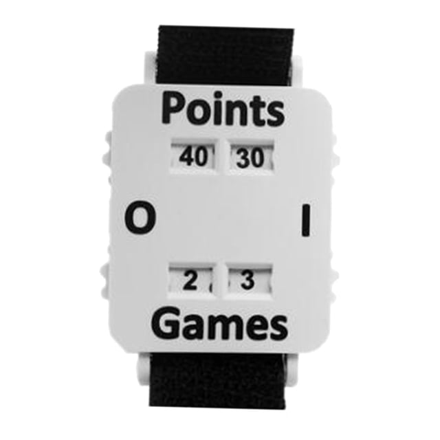 S SERENABLE Marqueur de Score de Tennis avec Sangle de Poignet Réglable, Tableau de Score de Tennis, Compteur de Score Blanc