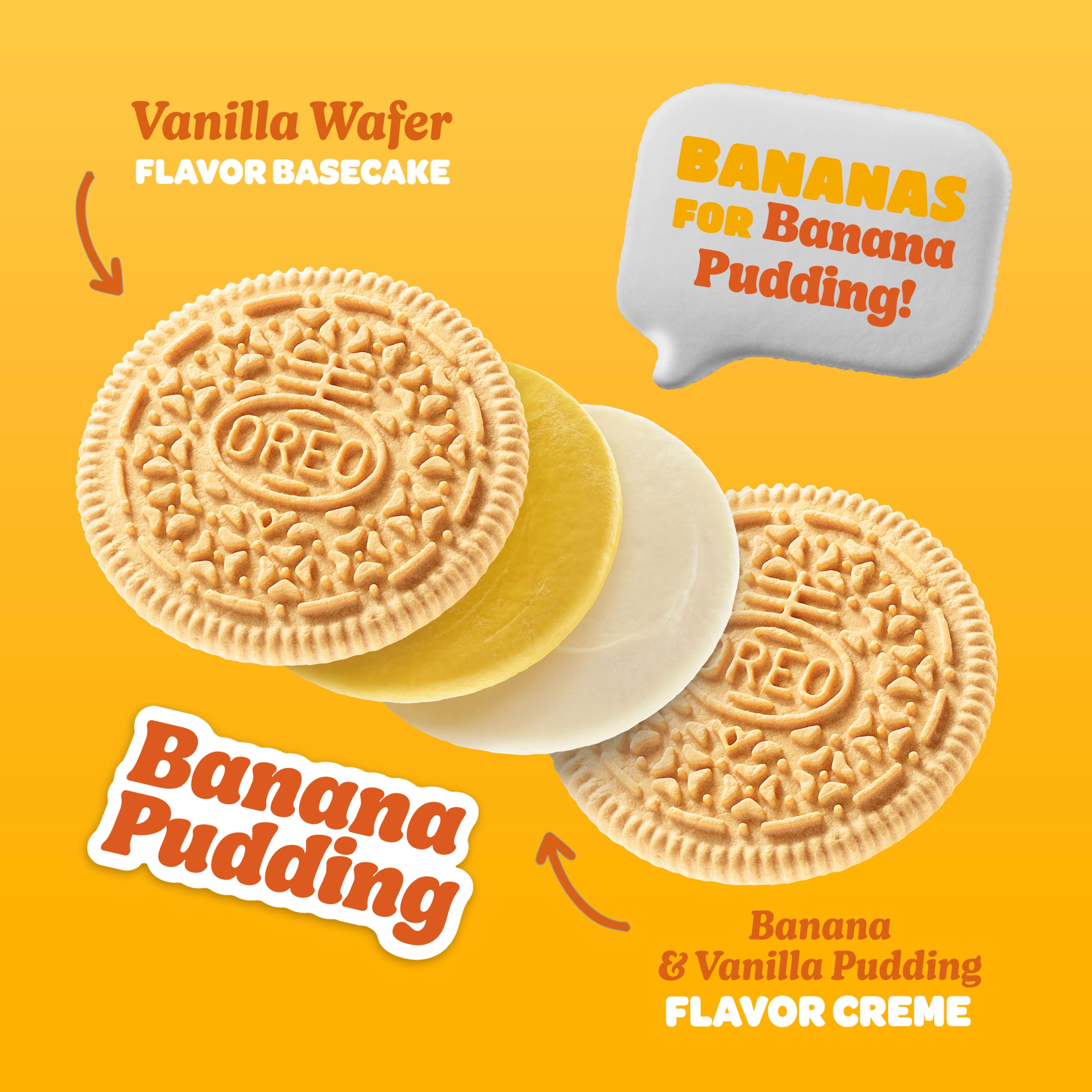 OREO Banana Pudding Sandwich Cookies, Limited Edition, 10.68 oz