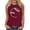 Burgundy, variant on Lovskoo 2024 Womens Summer Tops Sleeveless Round Neck Tank Tops Cute Graphic Printed Yoga Running Tee Shirts White L